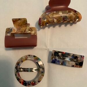 Set of 4 Mosaic claw Clip -barrette -hair accessories